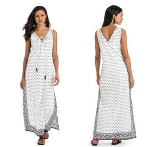 Vineyard Vines Fan Border Print Beach Maxi